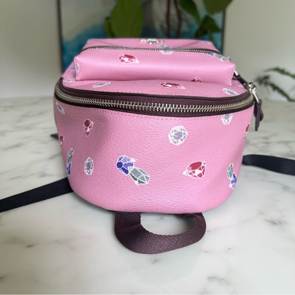 NWOT Disney X Coach Mini Charlie Backpack w/ Snow White Tulip Multi Gems F72817 - Picture 12 of 15